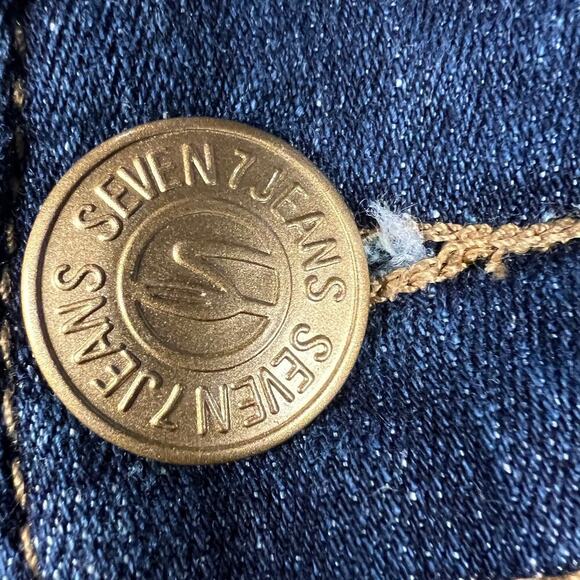 Seven7 Southwest Embroidered Denim Cut Off Shorts 6” Inseam Size 22 - Picture 5 of 11